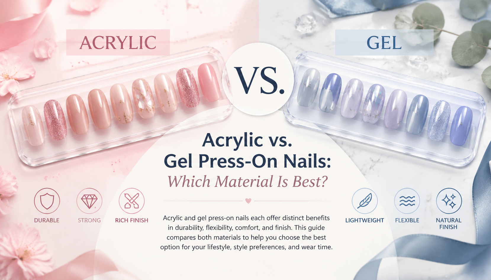 Acrylic vs. Gel Press-On Nails: Which Material Is Best?