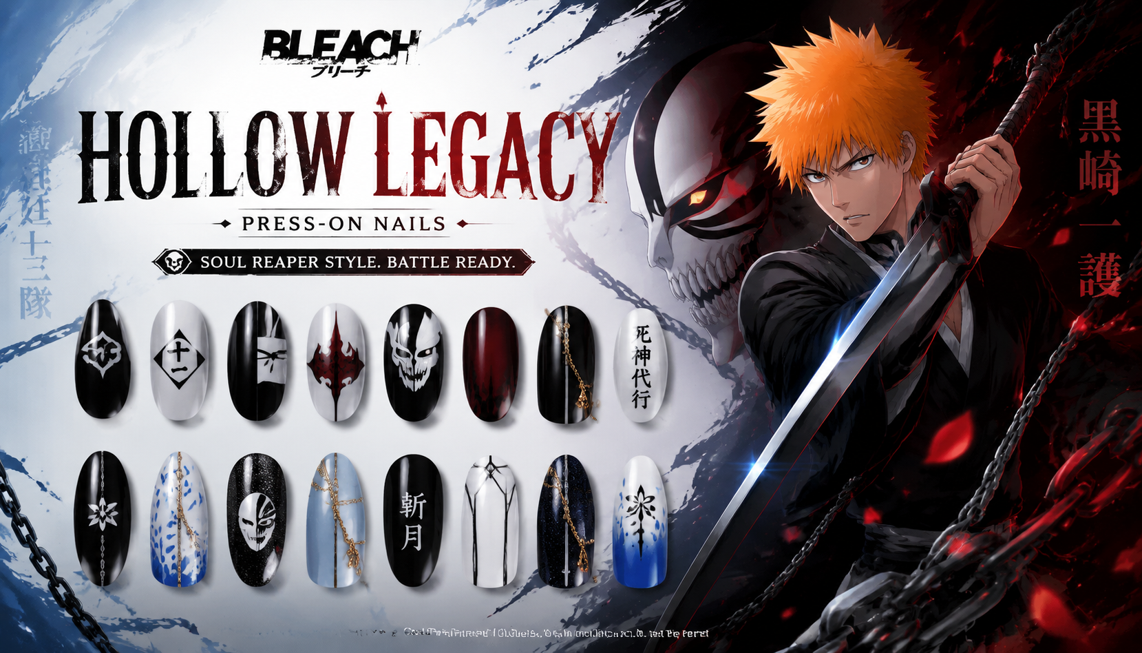 Unveiling Bleach: Hollow Legacy Press-On Nails
